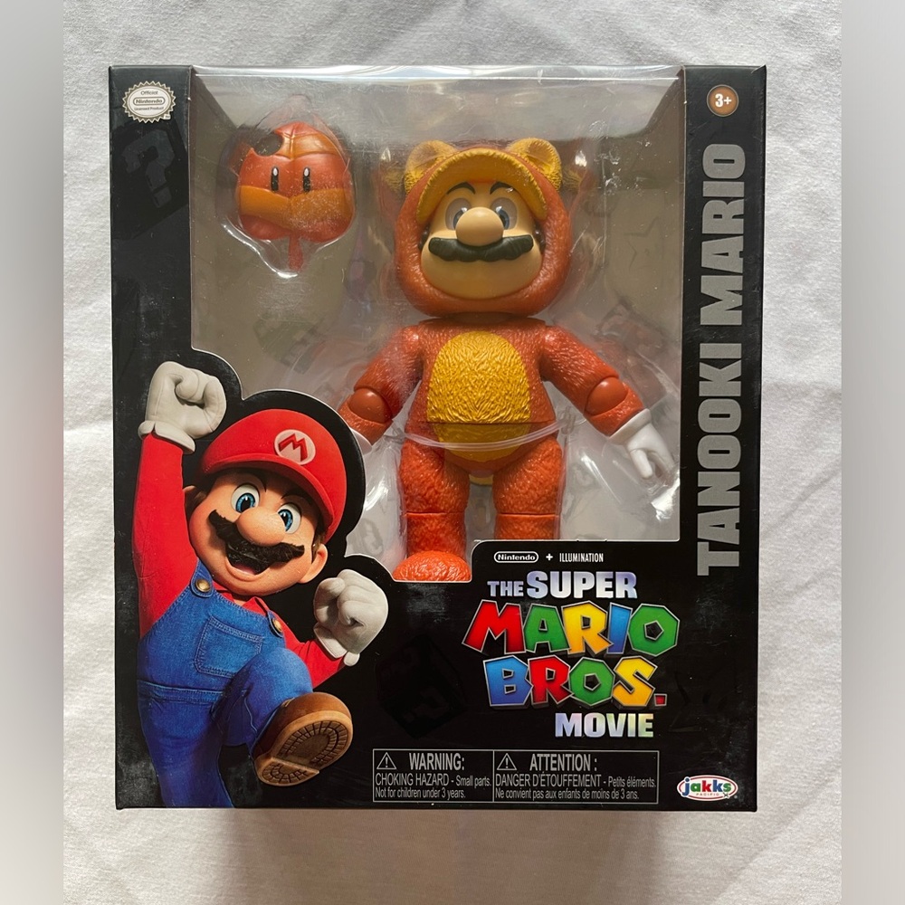 Super Mario Bros Movie Tanooki Mario  Kamek 5” Figure 2023 Jakks